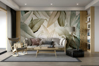 Soothing Whispering Leaves design for bedroom walls.

