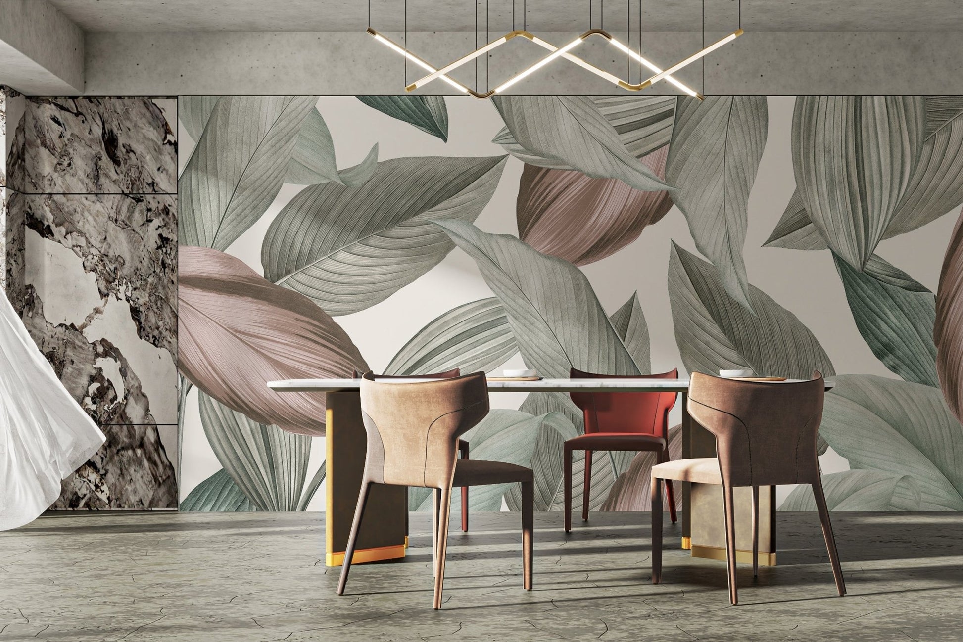 Whispering Leaves Wallpaper Mural - Giffywalls C194