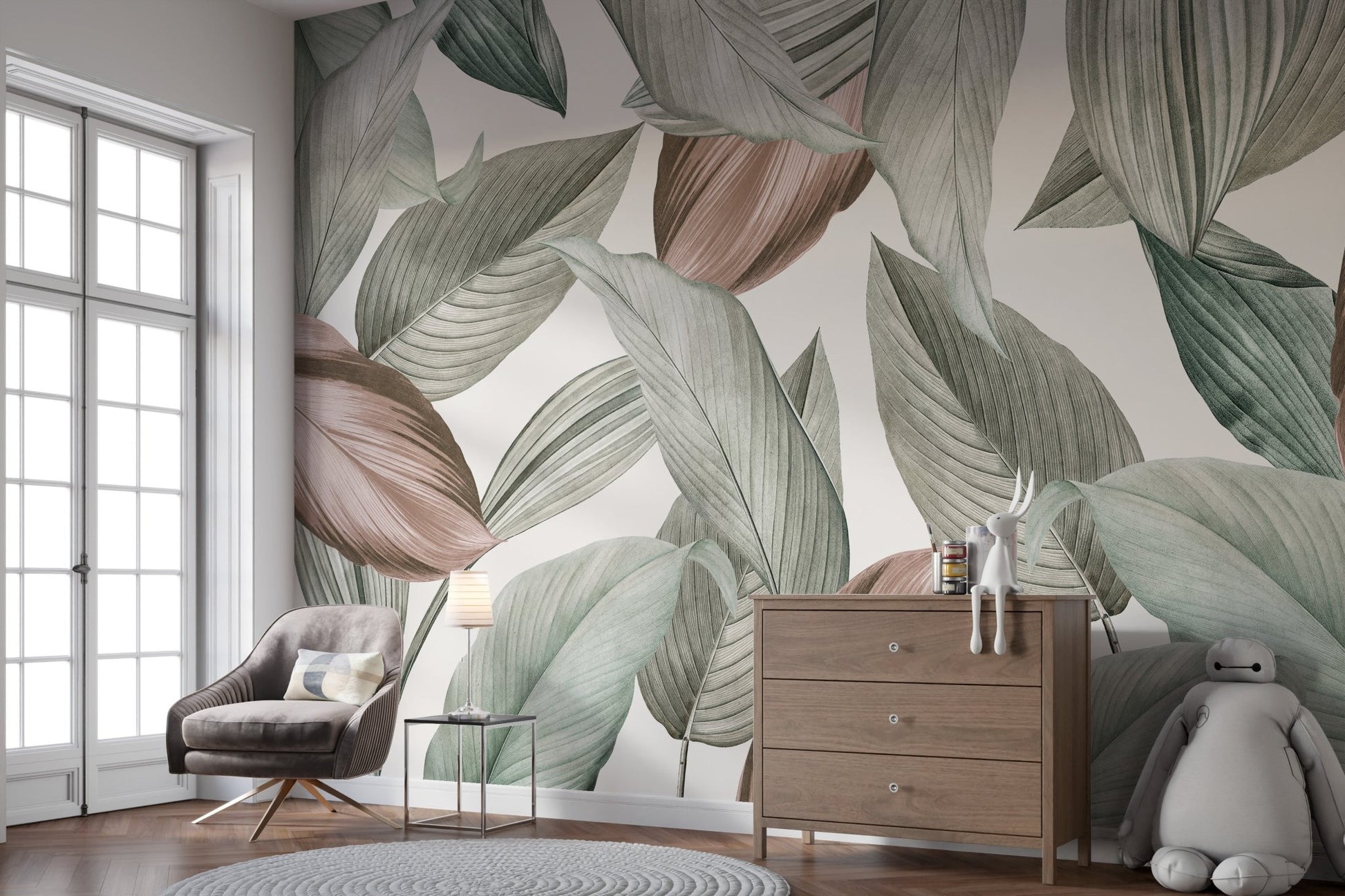 Whispering Leaves Wallpaper Mural - Giffywalls C194