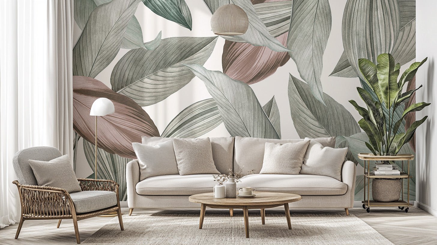 Serene whispering leaves wall mural design C194
