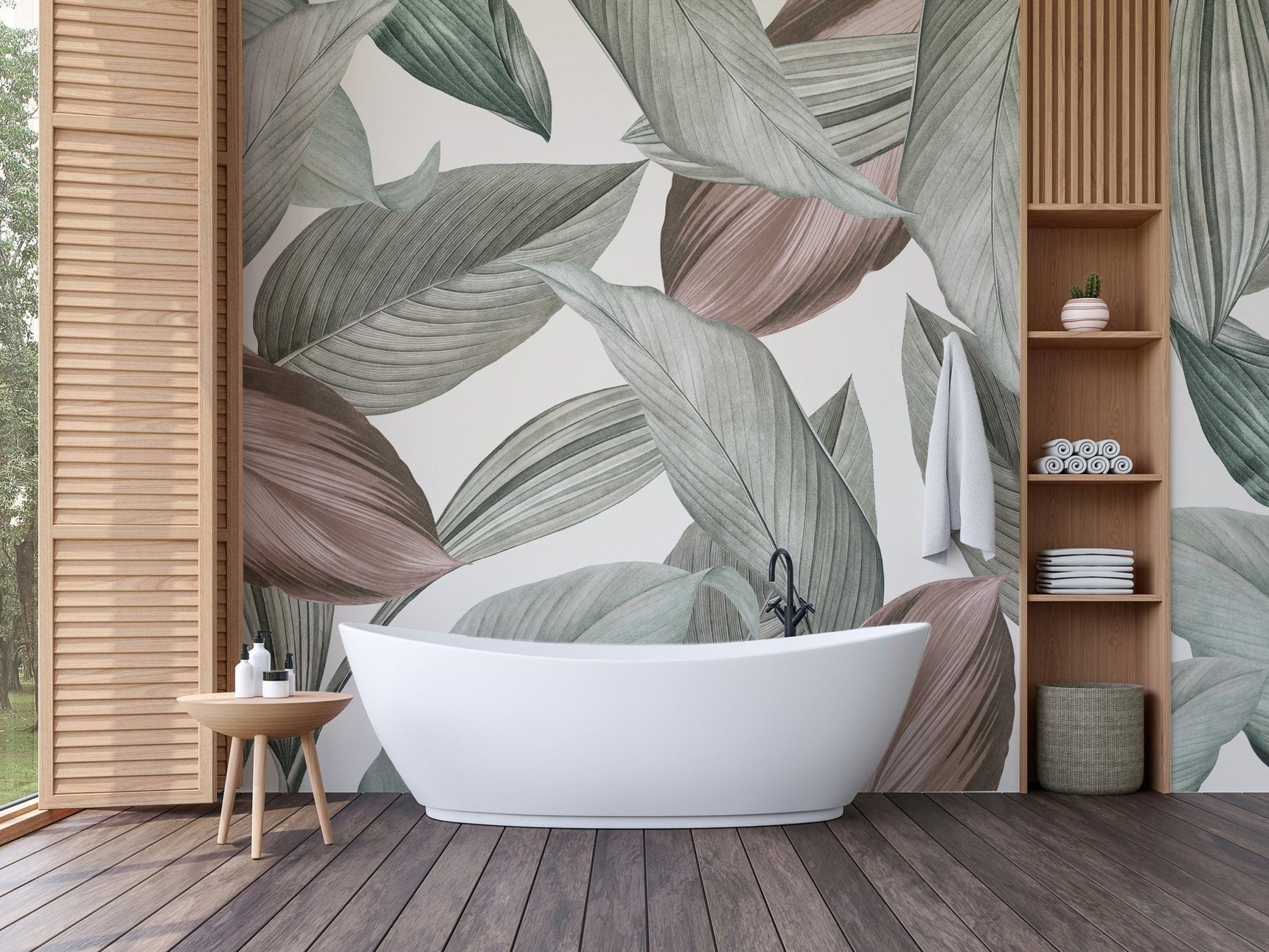 Serene whispering leaves wall mural C194