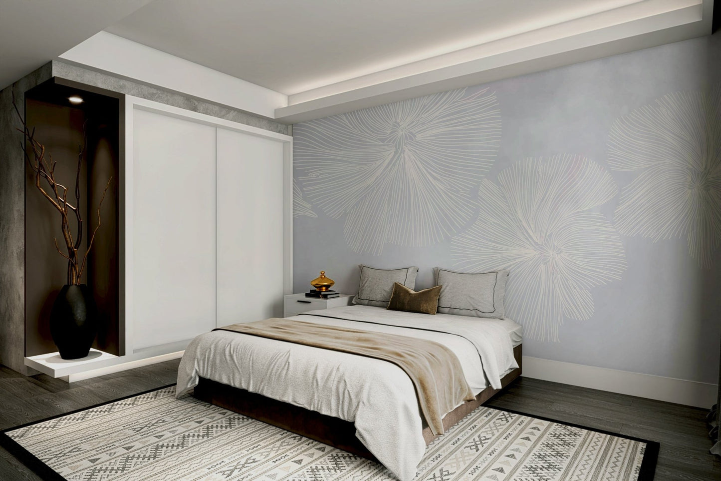 The composition is scattered and feels natural.

