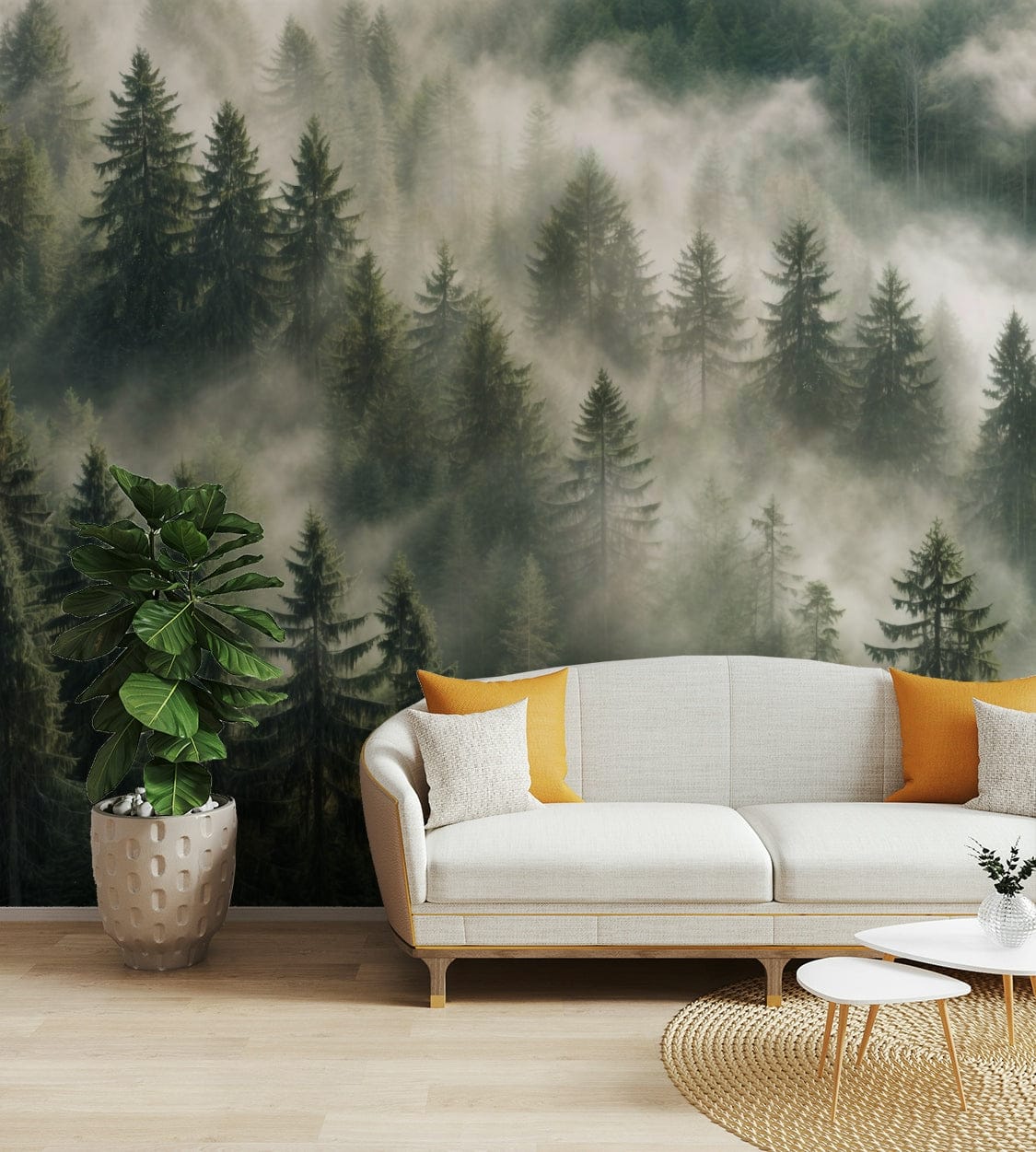 Woodland pine wallpaper scenery GD302

