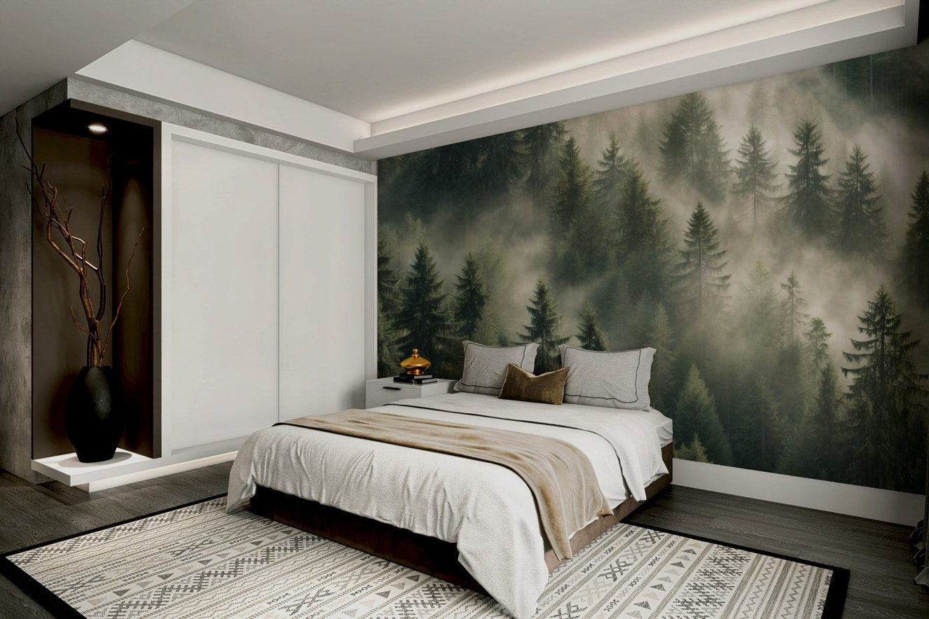 Whispering pine trees wall mural

