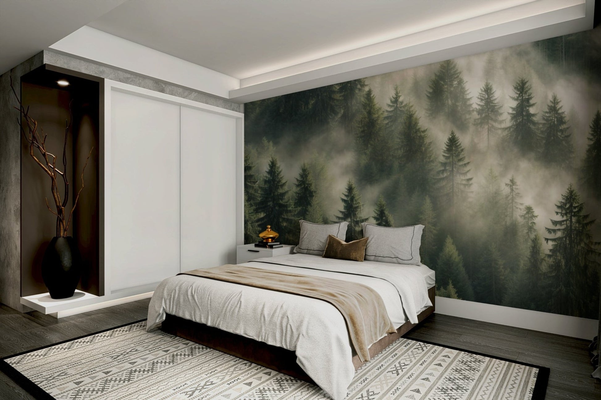 Whispering pine trees wall mural GD302

