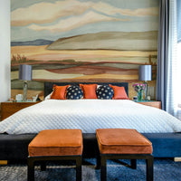 Durable wallpaper for walls with desert design

