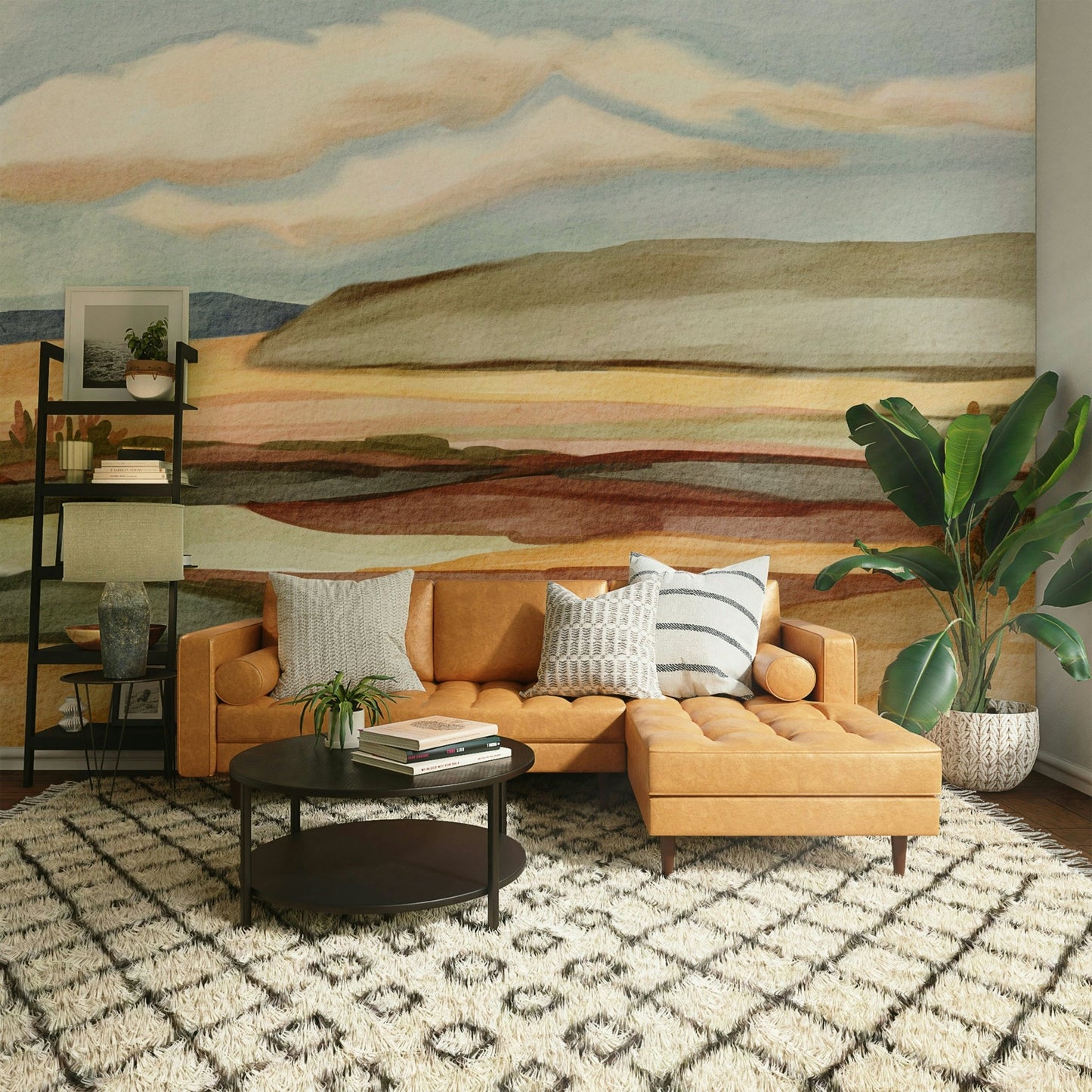 Close-up of Whispering Sands mural texture

