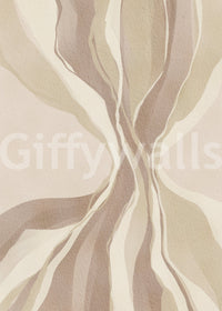 Distinctive Whispering Waves Wall Mural featuring abstract flowing river style.