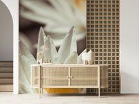 Soft Whispering White Lilies wall mural with dreamy bokeh.