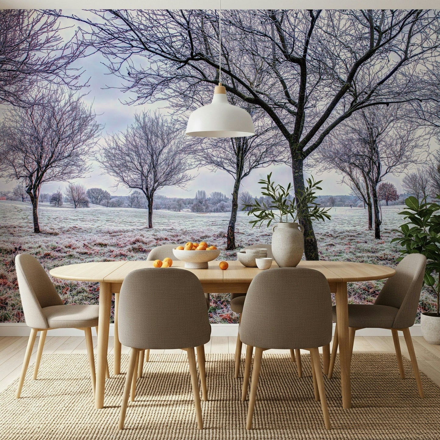 Whispering Winter Fields Wall Mural