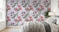 Graceful stems and vintage blooms highlight Whispers from the Lilac Garden wallpaper