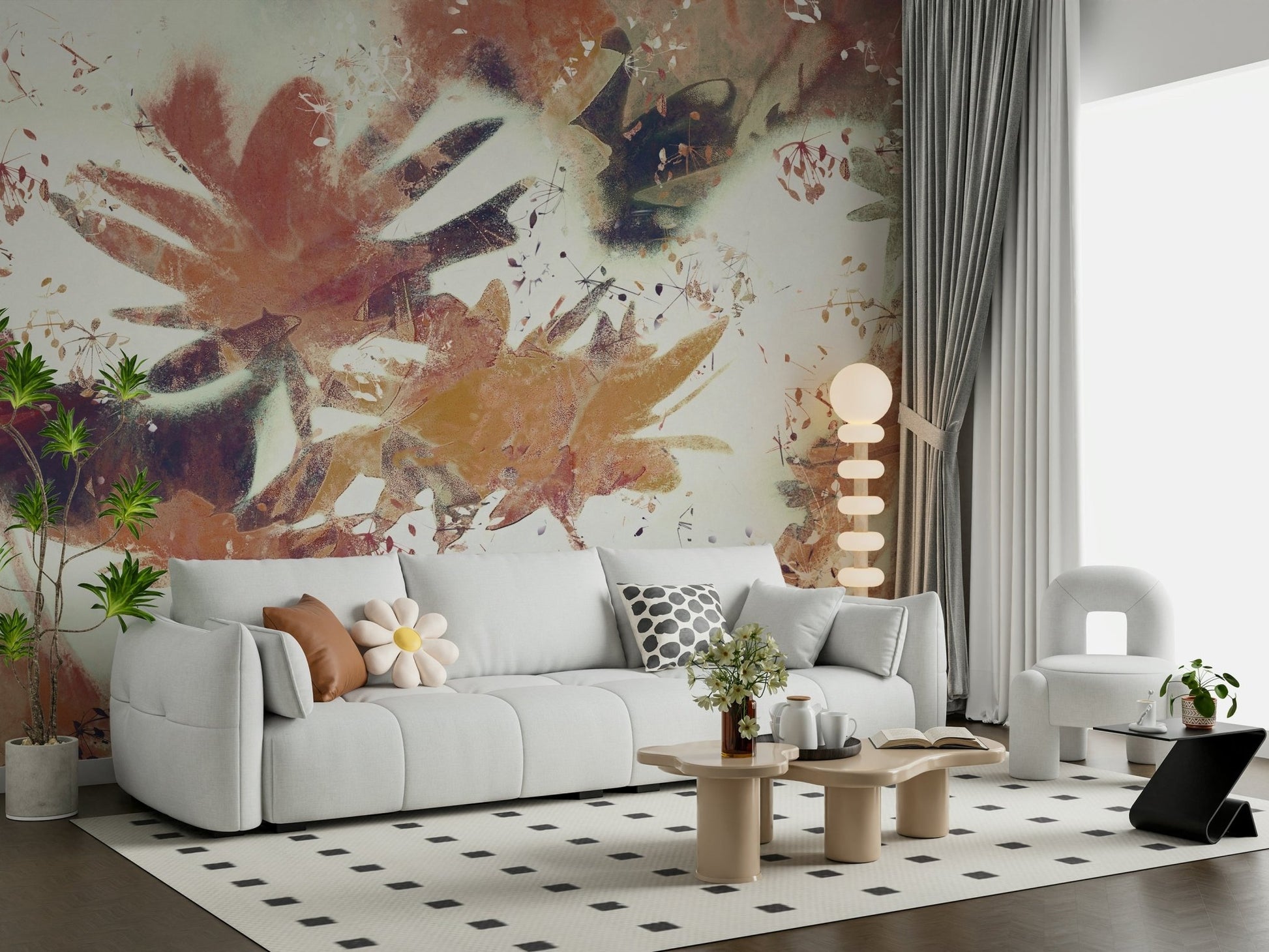 A tranquil woodland scene wall mural for your decor.

