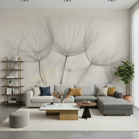 A contemplative floral pattern wallpaper mural for a feature wall.

