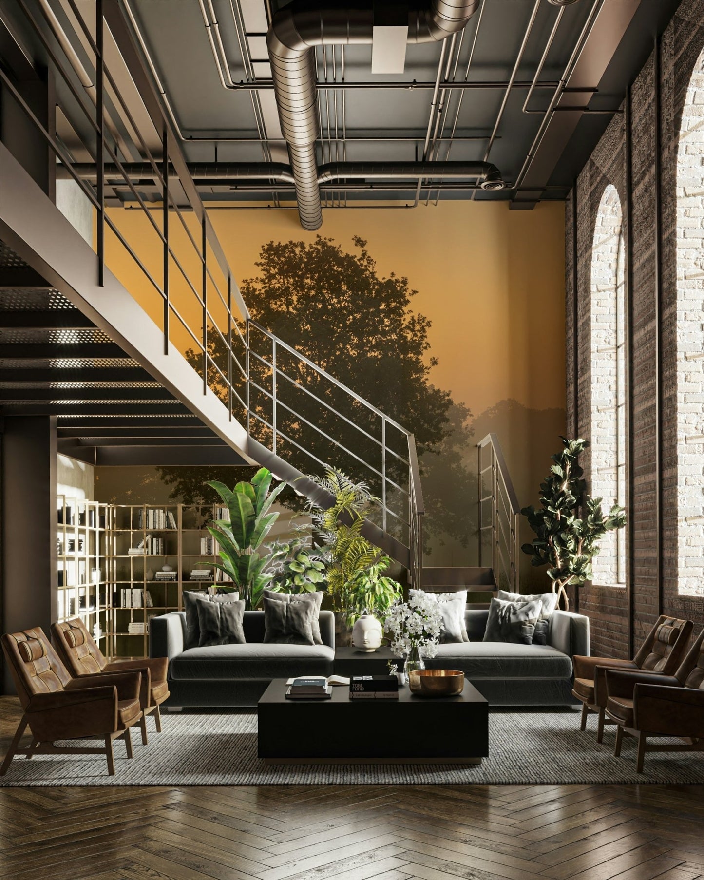 Gentle dawn sky wallpaper for walls, GD2048