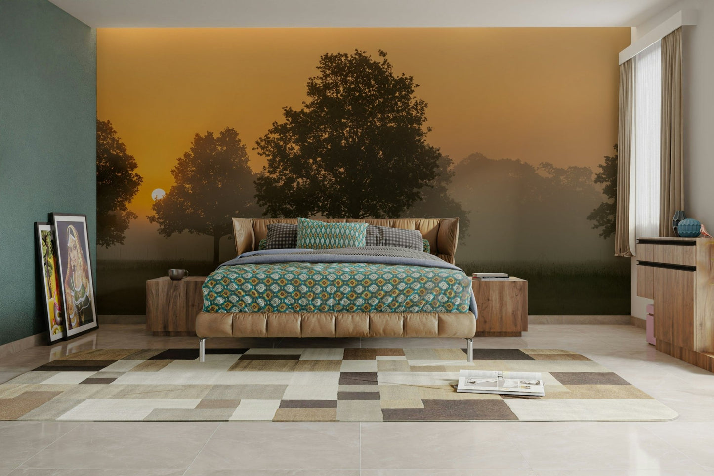 Tranquil dawn-inspired wall design, GD2048