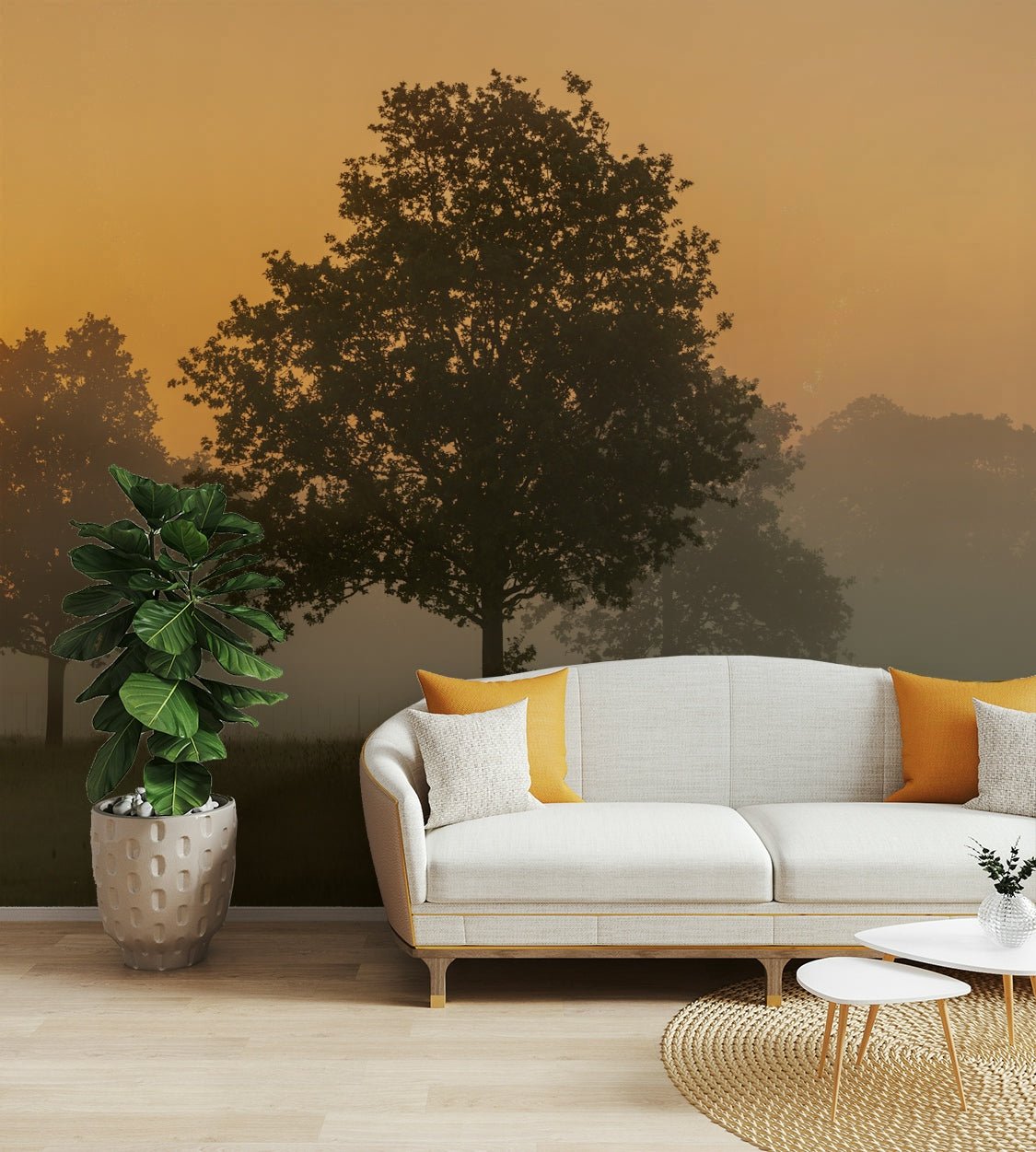 Early morning wall mural scenery, GD2048