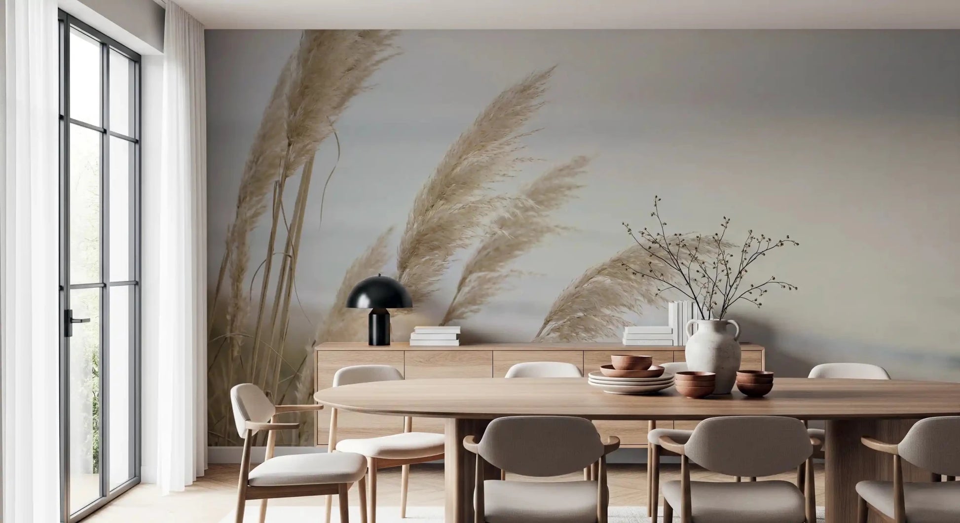 Whispers of Pampas Shore Wall Mural