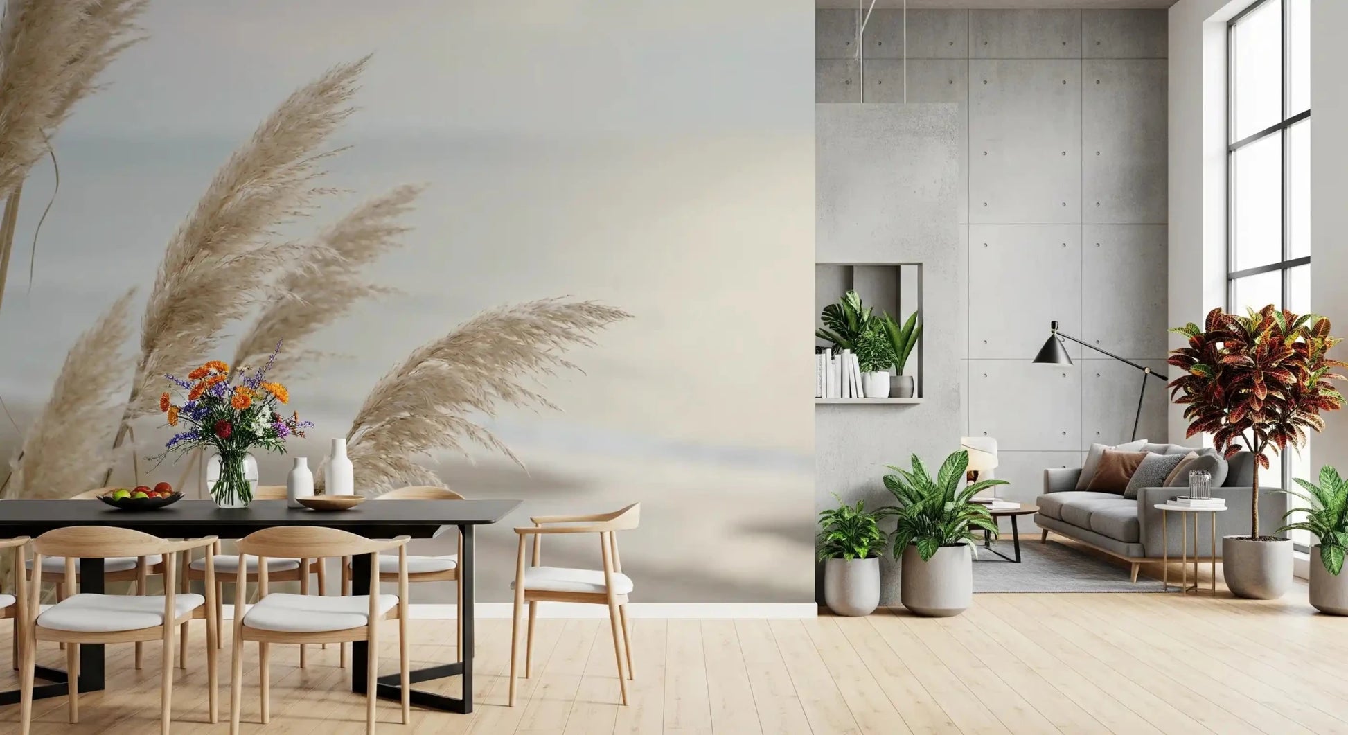 Whispers of Pampas Shore Wall Mural