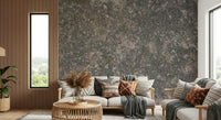 Close-up of soft pink stone texture on peel and stick wallpaper

