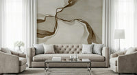 Wall Mural featuring taupe and umber wash, elegant.