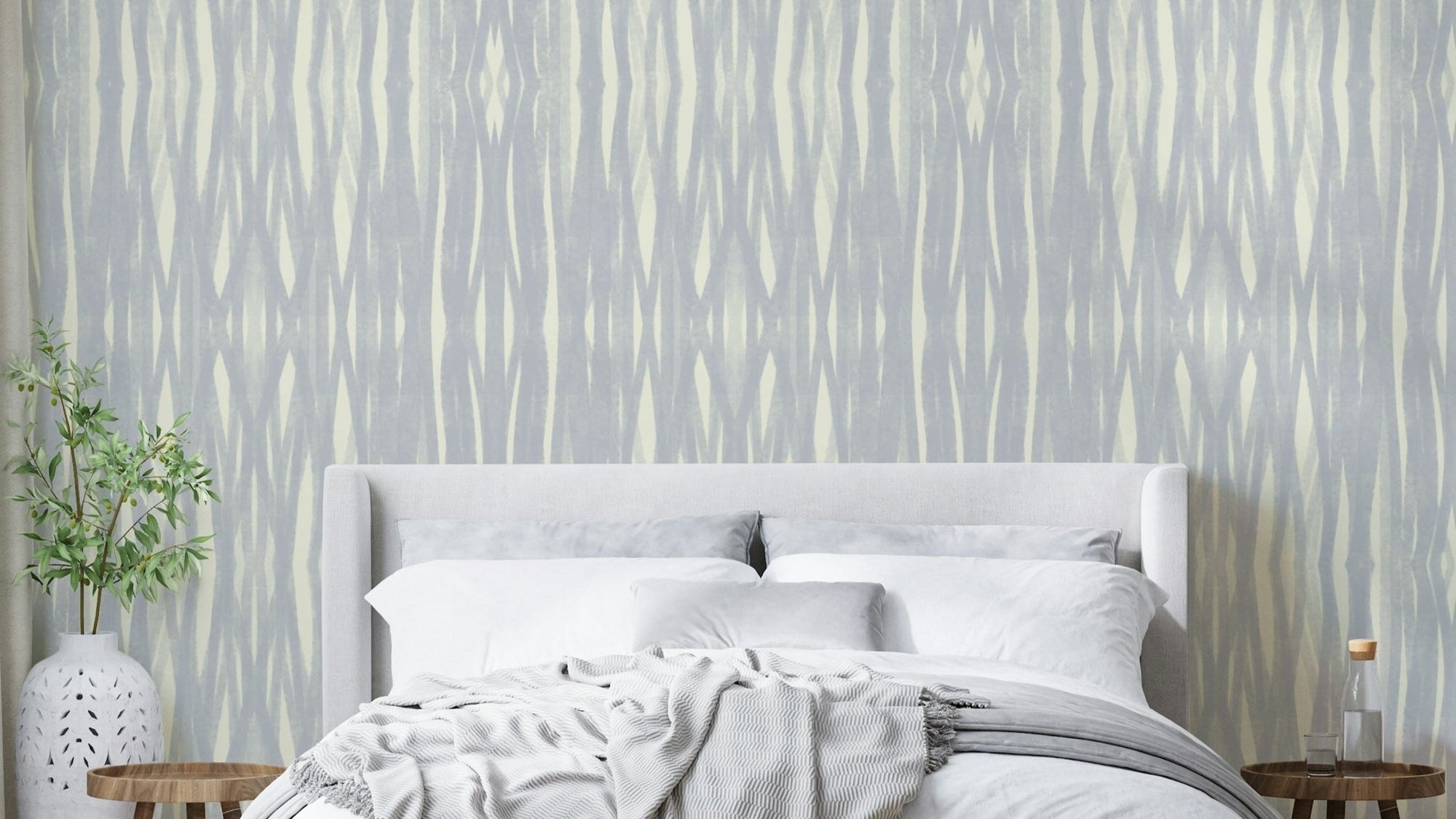 Calm line art wallpaper for bedrooms, GD2288
