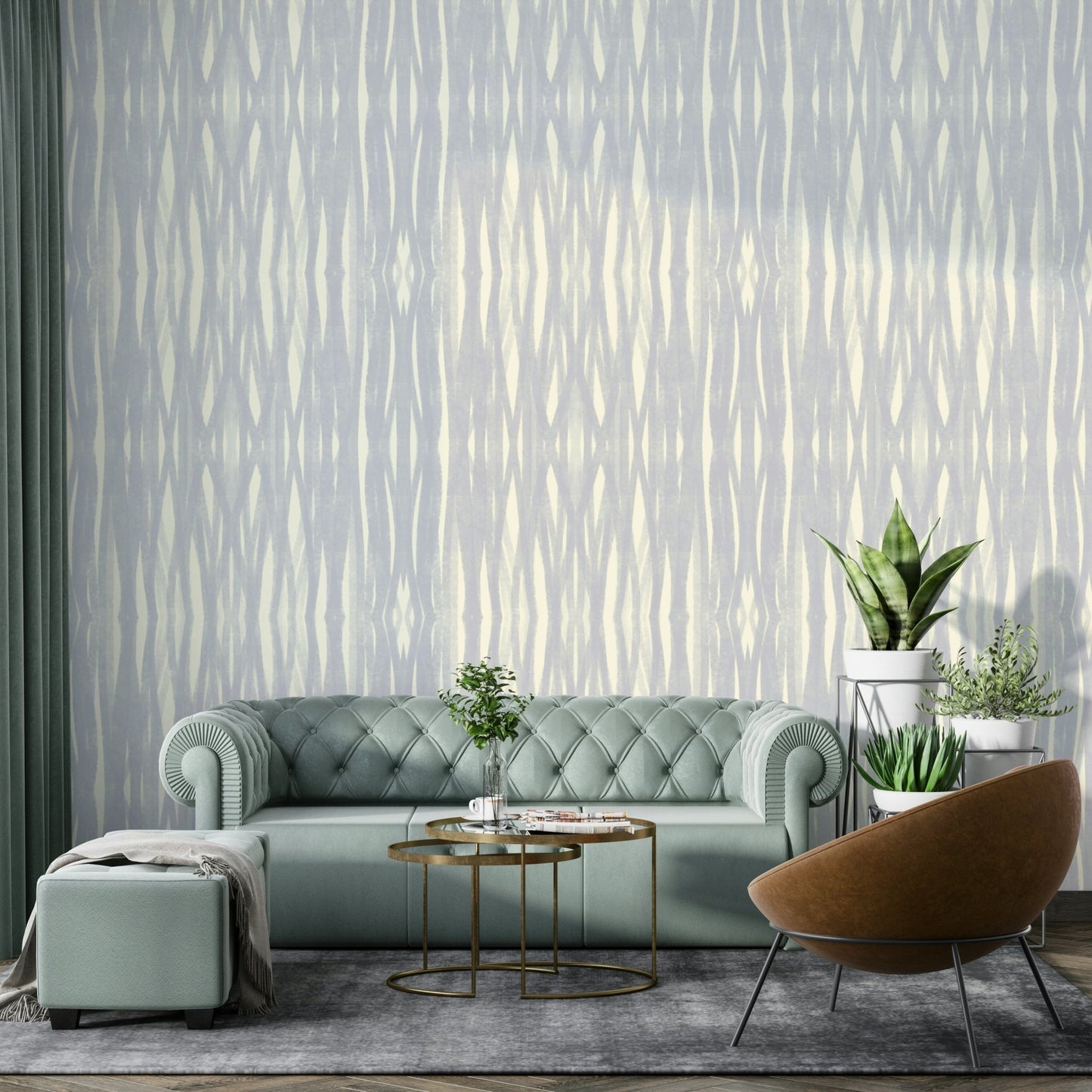 Soft flowing lines mural wallpaper

