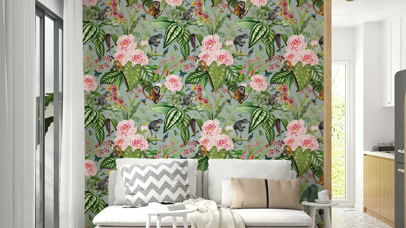 Whispers of the Jungle 1 Wallpaper featuring lush foliage

