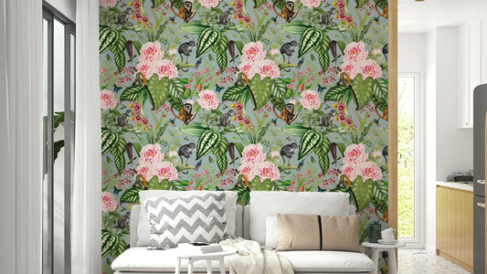 Whispers of the Jungle 1 Wallpaper featuring lush foliage

