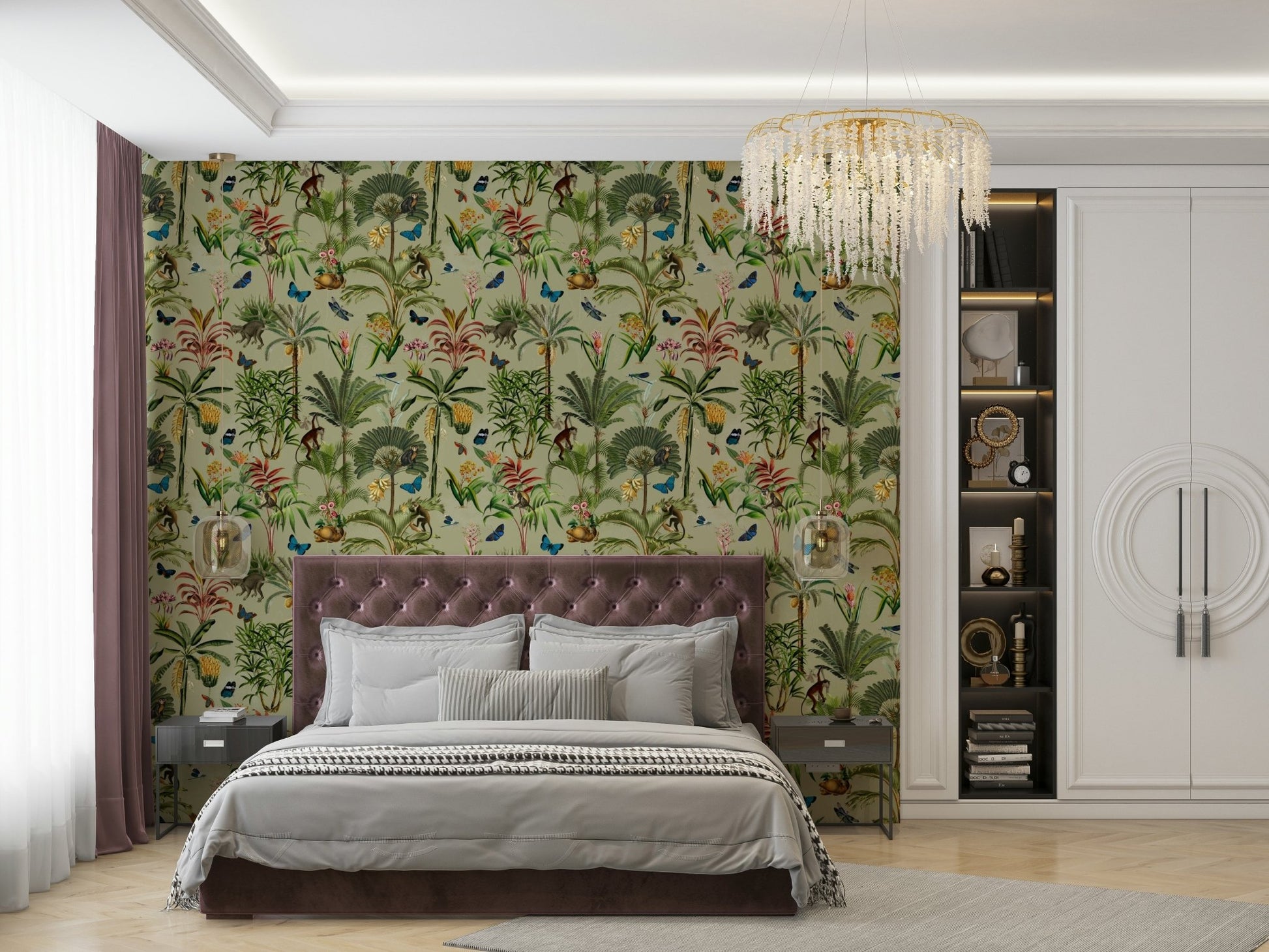 Jungle Vibes Wallpaper for Tropical Themed Rooms

