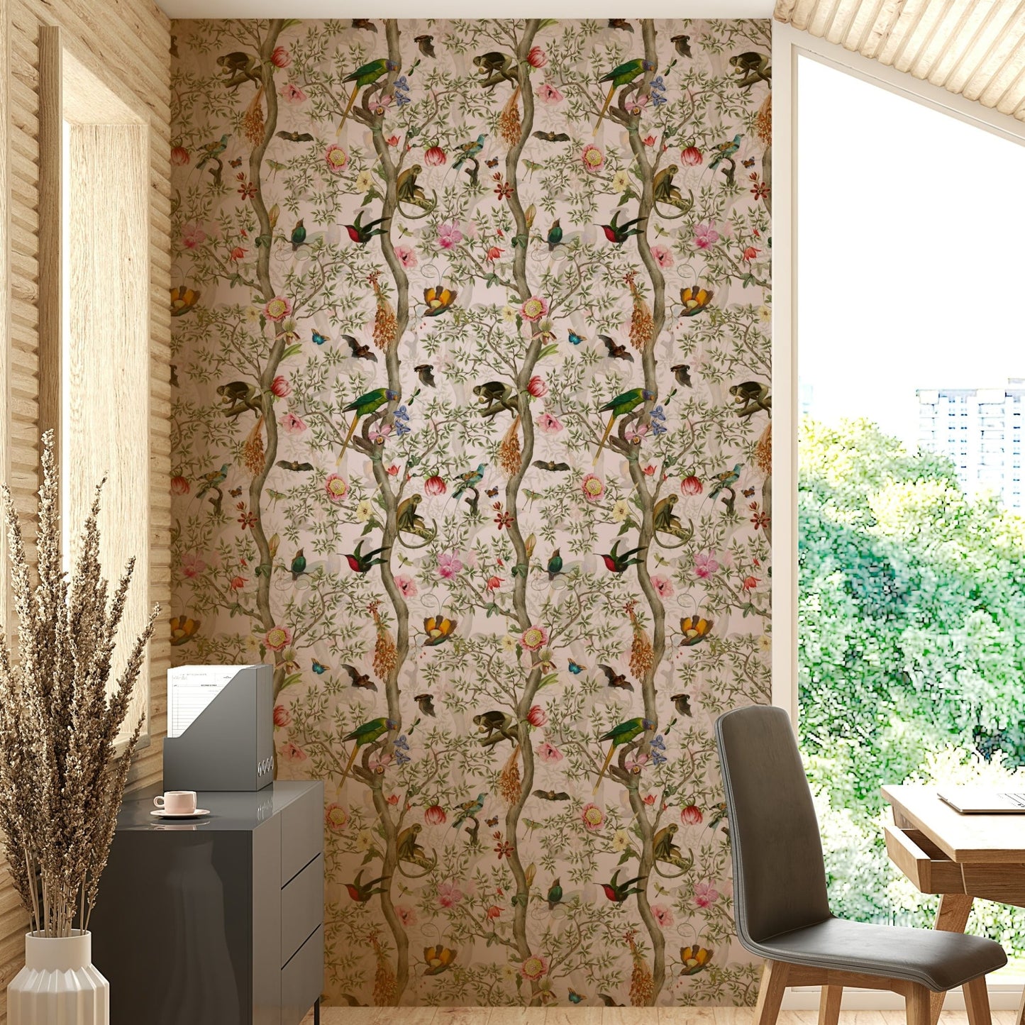 Lush jungle wallpaper design for nature lovers

