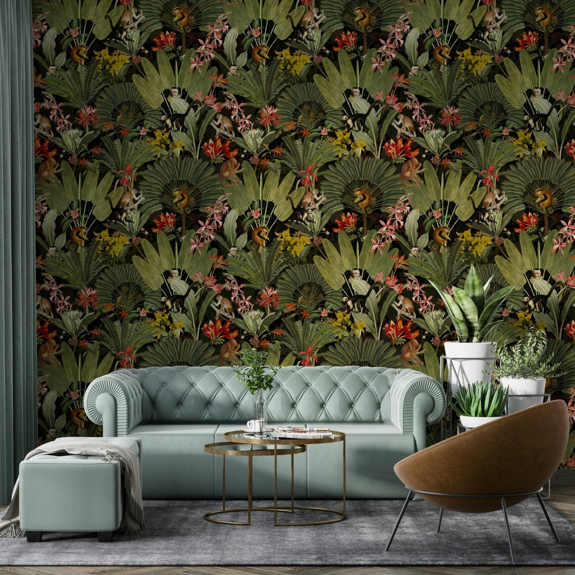 Whispers of the Jungle: A calming tropical wallpaper.


