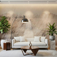 An artistic natural vista mural on scenic wallpaper., GD5605