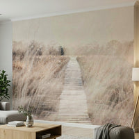 A tranquil subtle wetland wall mural for your decor., GD5605
