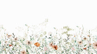 Whispers of the Meadow mural blending flowers and greens.

