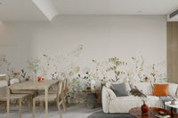 Nature-inspired mural depicting a serene meadow scene.

