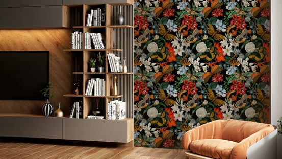 Whispers of the Night Wallpaper with soft dark hues., GD1380