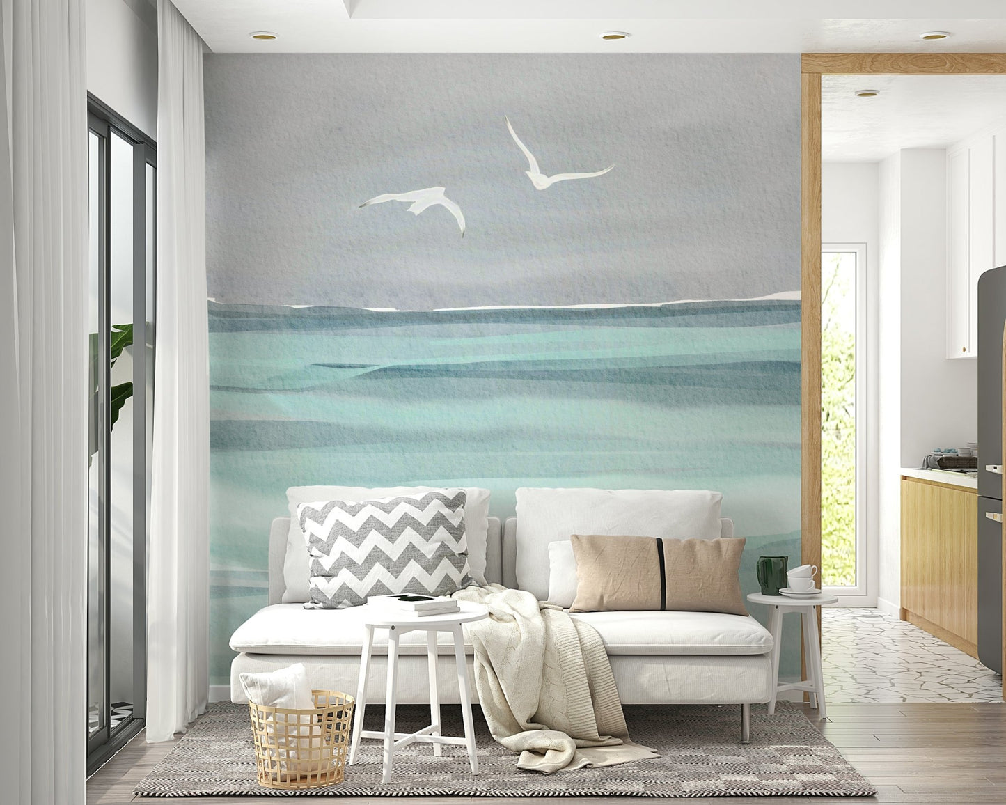 Soft ocean waves mural wallpaper for walls

