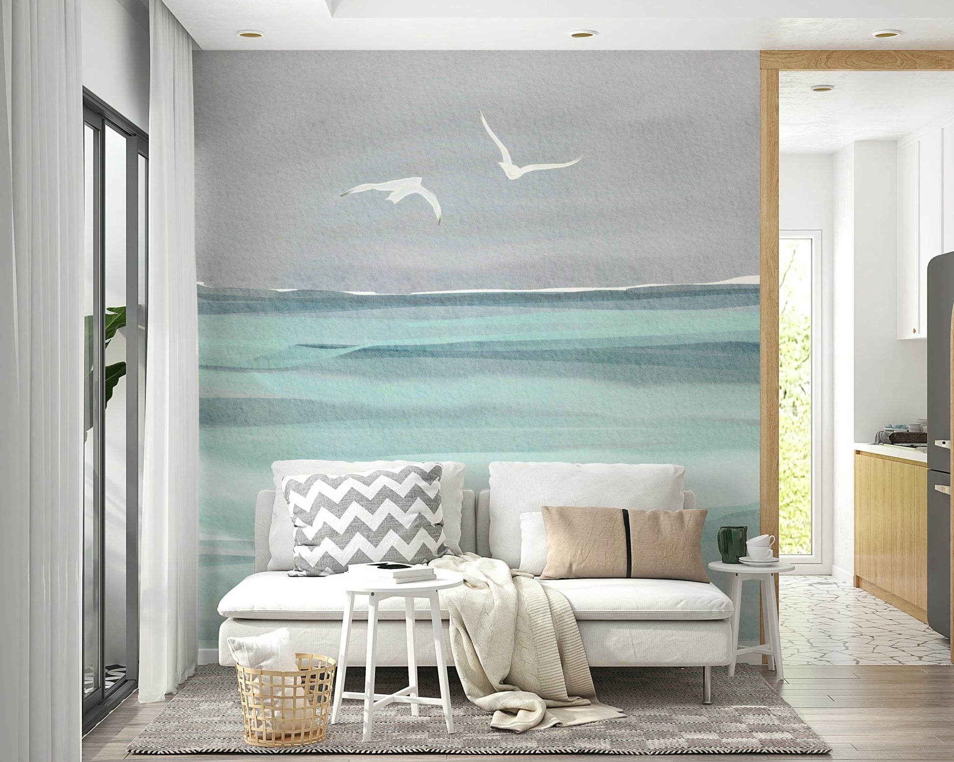 Soft ocean waves mural wallpaper for walls


