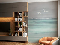 Wall mural featuring calm seaside scenery


