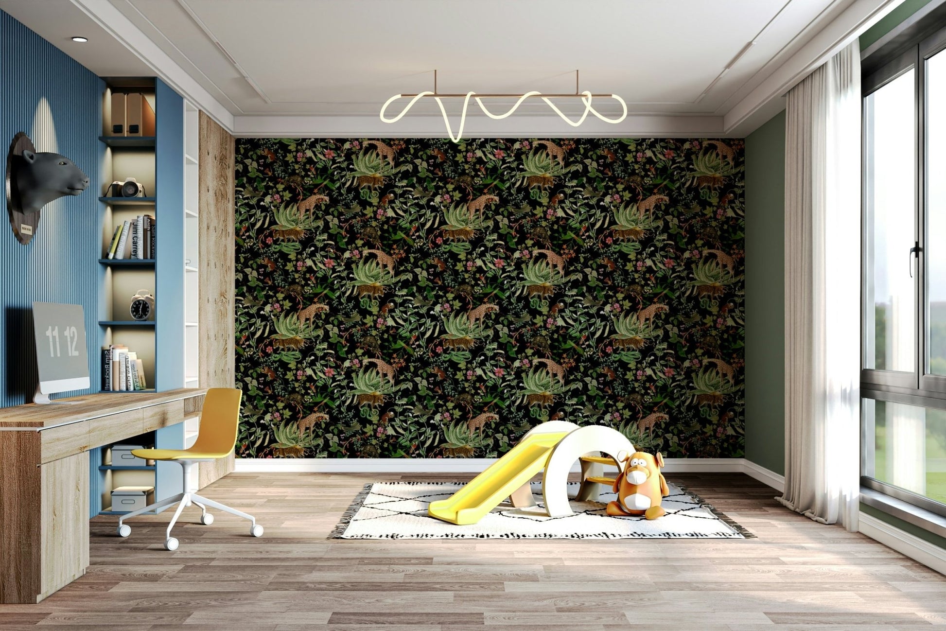 Nature-inspired wallpaper with subtle animal motifs., GD1398