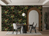 Whispers of the Wild design featuring lush greens and animals., GD1398