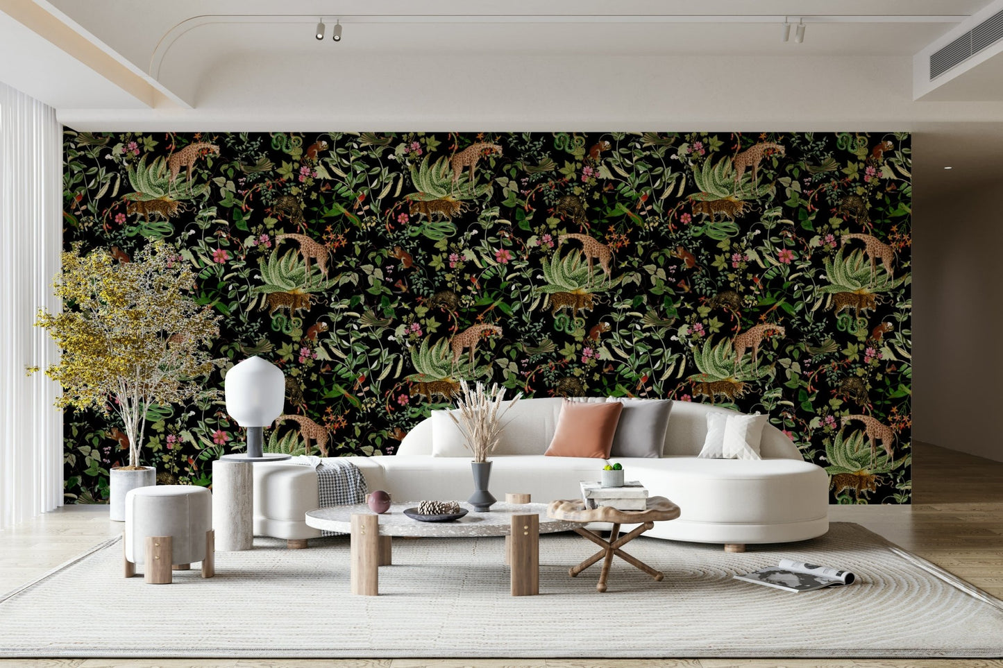 Whispers of the Wild Wallpaper in earthy tones., GD1398