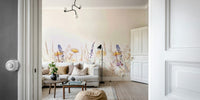 Beautiful wildflower wall mural perfect for living rooms.

