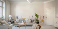 Colorful wildflower mural evoking a tranquil atmosphere.

