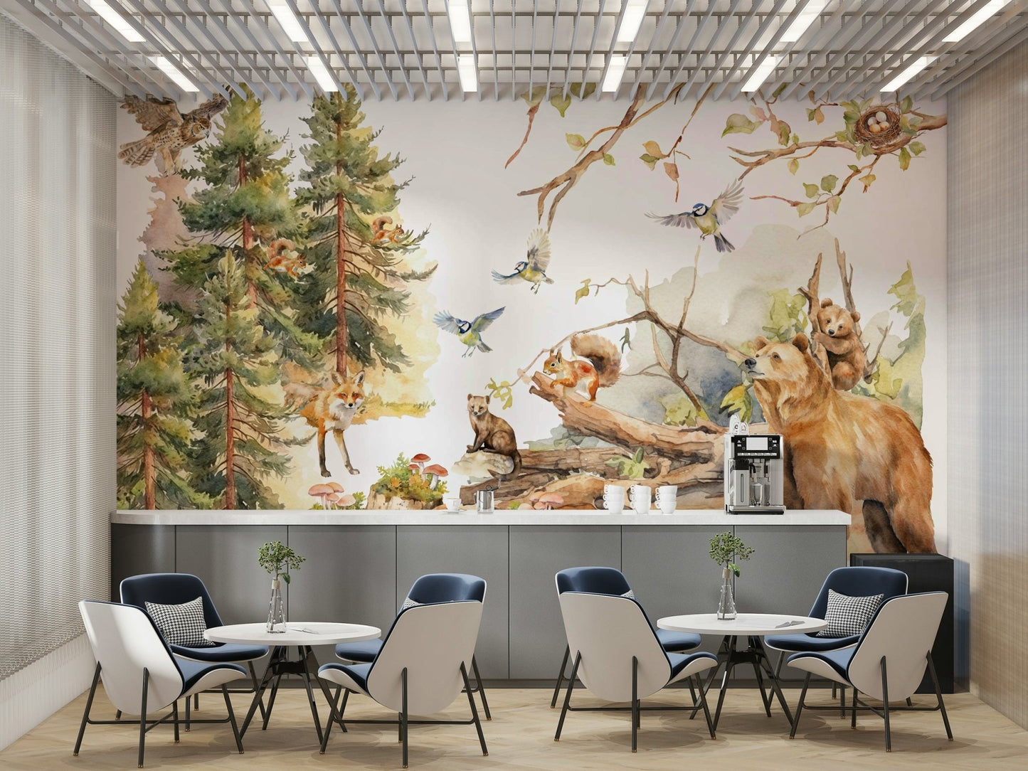 Whispers of the Wildwood mural bringing nature indoors, GD1243