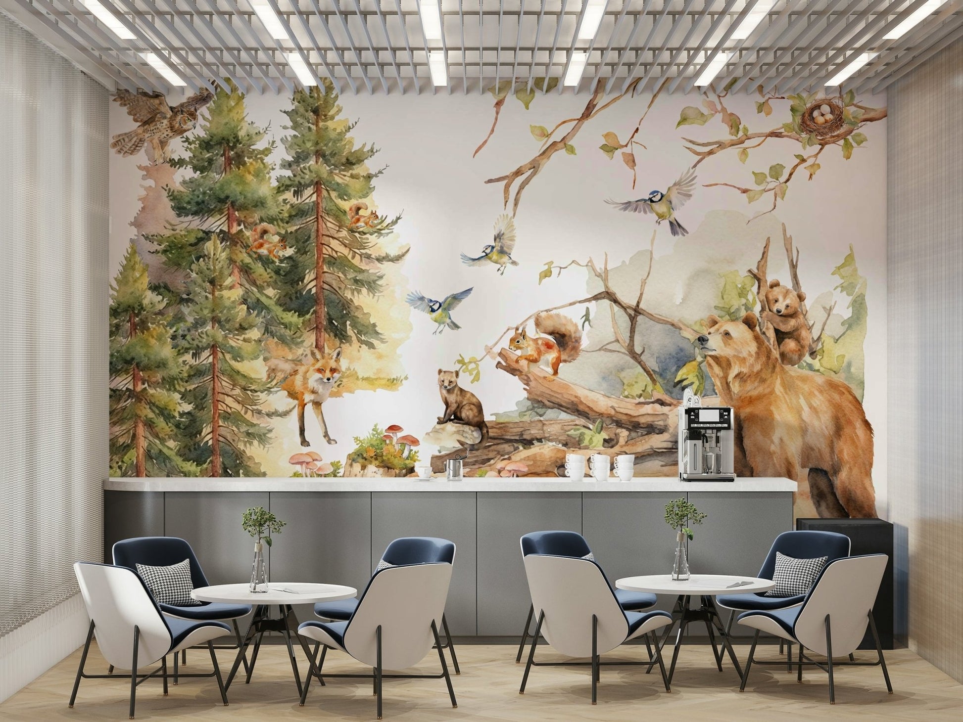 Whispers of the Wildwood mural bringing nature indoors, GD1243