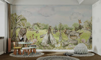 Woodland-inspired mural for modern interior design, GD1245