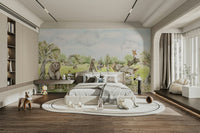 Tranquil forest scene wall mural for bedrooms, GD1245