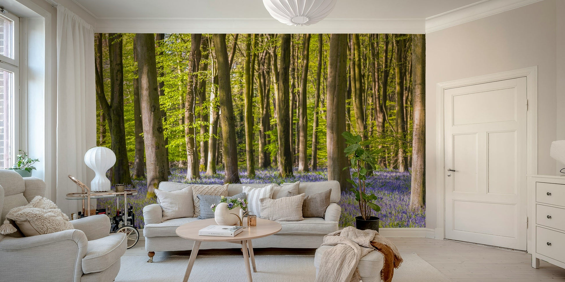 The colors are soft and gentle, with blues, greens, and browns.

