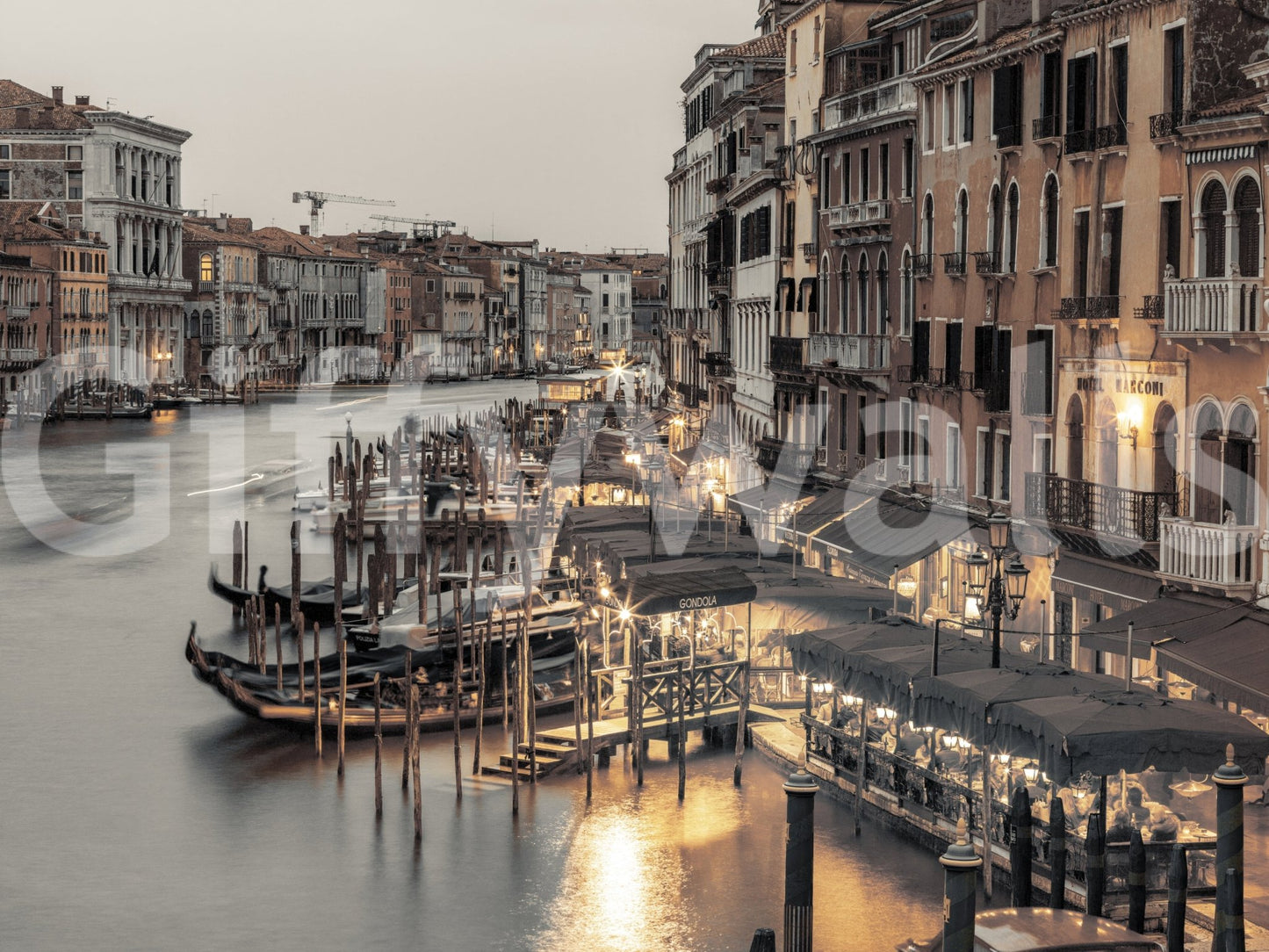 Gentle and romantic mural capturing the spirit of Venice

